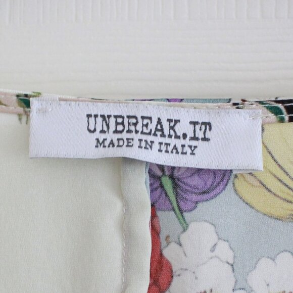 Unbreak.it Patchwork Flowers Print Silk Flare Sleeve Blouse - Picture 2 of 16